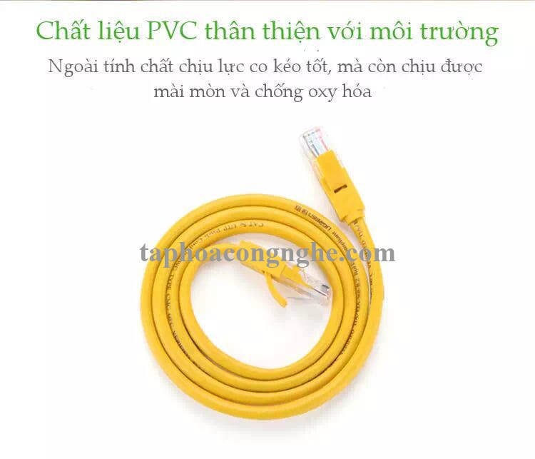 Ugreen 30642 10M màu Vàng Cáp mạng LAN CAT5E UPT NW103 30030642